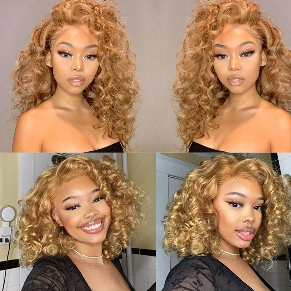 Honey Blond 2Pcs/Pack Loose wave Bundles Human Hair Extension Brazilian Hair Weave Bundles On Sale Natural Human Hair Bundles