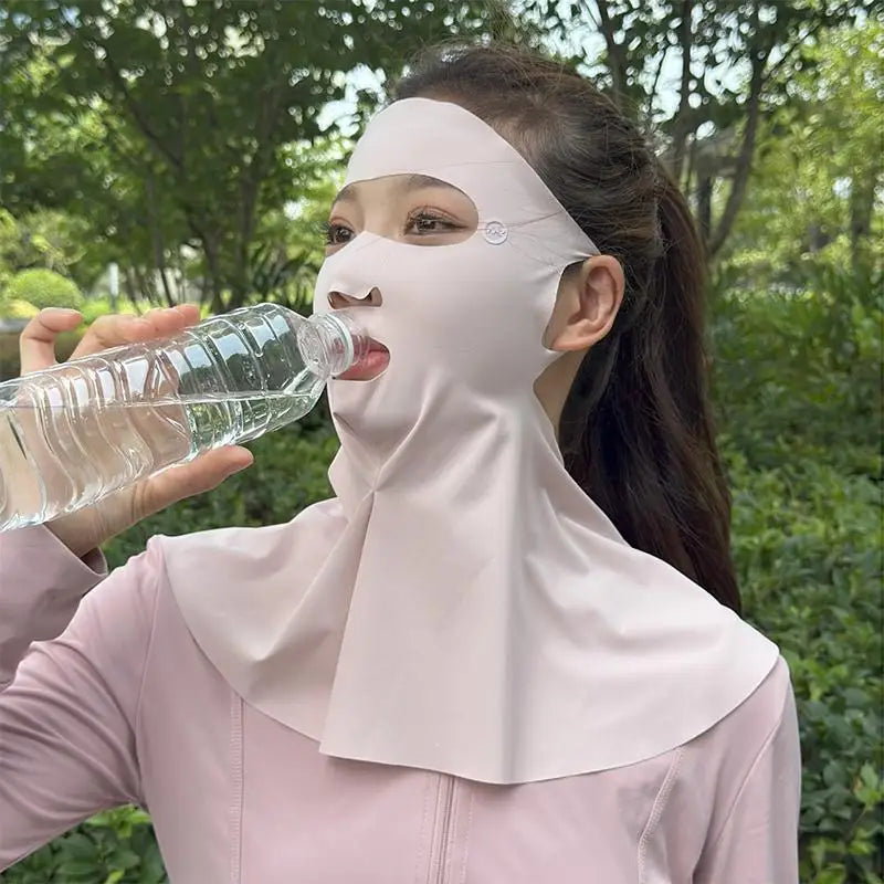 1Pcs Outdoor Sports Running Face Guard Mask Ear-Hanging Open Mouth Nose Breathable Sun Protection Mask Anti-UV Riding Face Mask