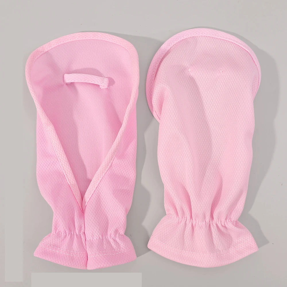 1/2pairs Driving Sun Protection Gloves Women Outdoor Cycling UV Resistant Gloves Breathable Fabric Anti-slip Horseshoe Sleeves