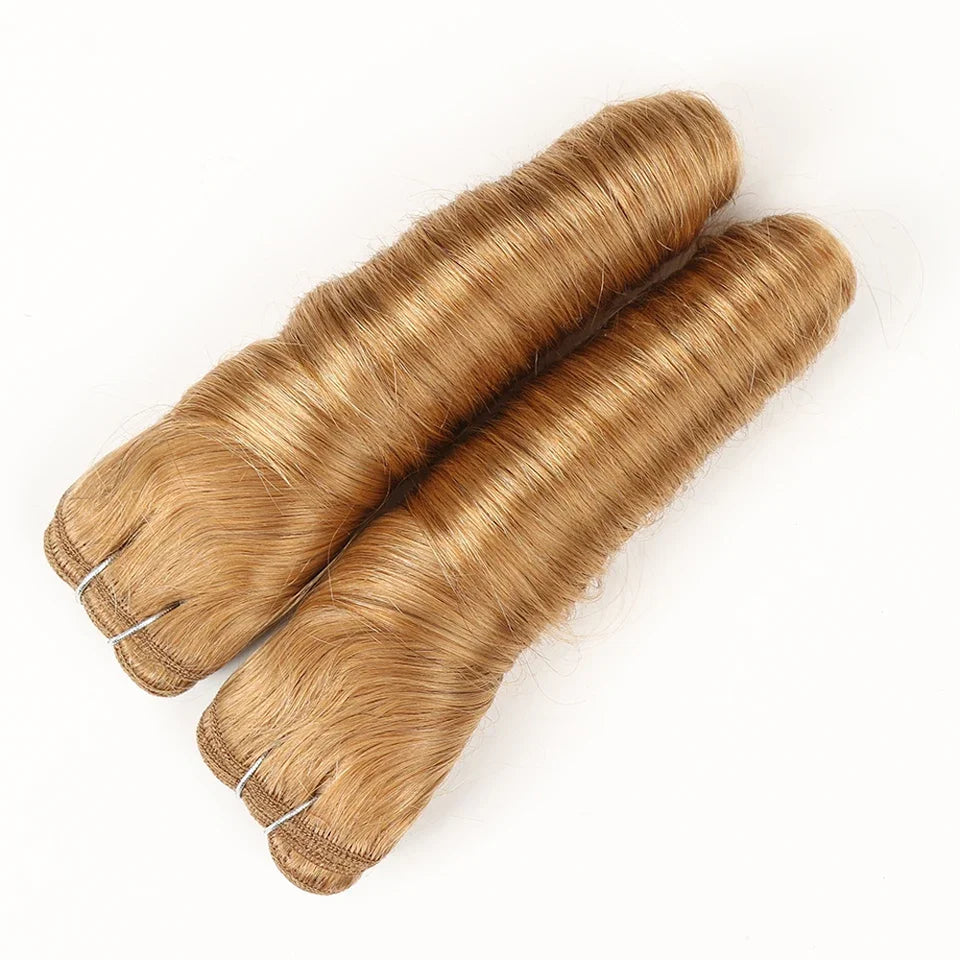 Honey Blond 2Pcs/Pack Loose wave Bundles Human Hair Extension Brazilian Hair Weave Bundles On Sale Natural Human Hair Bundles