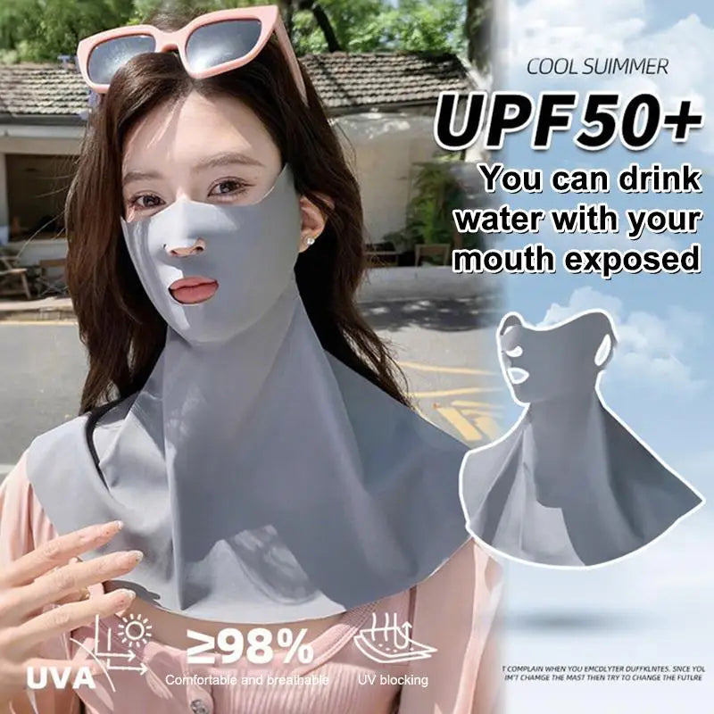 1Pcs Outdoor Sports Running Face Guard Mask Ear-Hanging Open Mouth Nose Breathable Sun Protection Mask Anti-UV Riding Face Mask