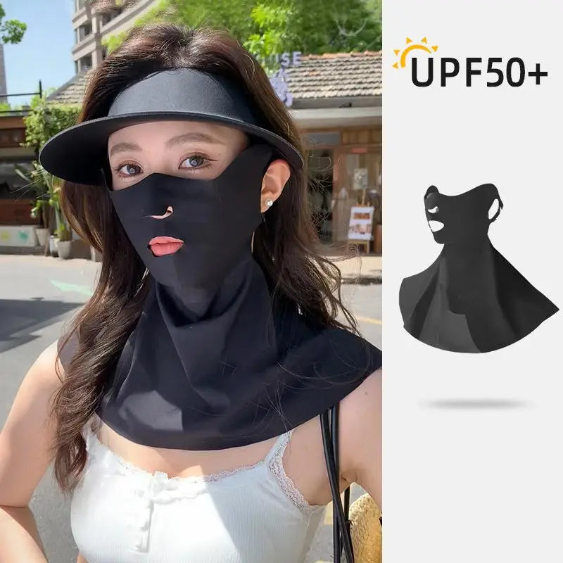 1Pcs Outdoor Sports Running Face Guard Mask Ear-Hanging Open Mouth Nose Breathable Sun Protection Mask Anti-UV Riding Face Mask