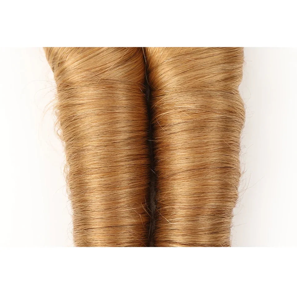 Honey Blond 2Pcs/Pack Loose wave Bundles Human Hair Extension Brazilian Hair Weave Bundles On Sale Natural Human Hair Bundles