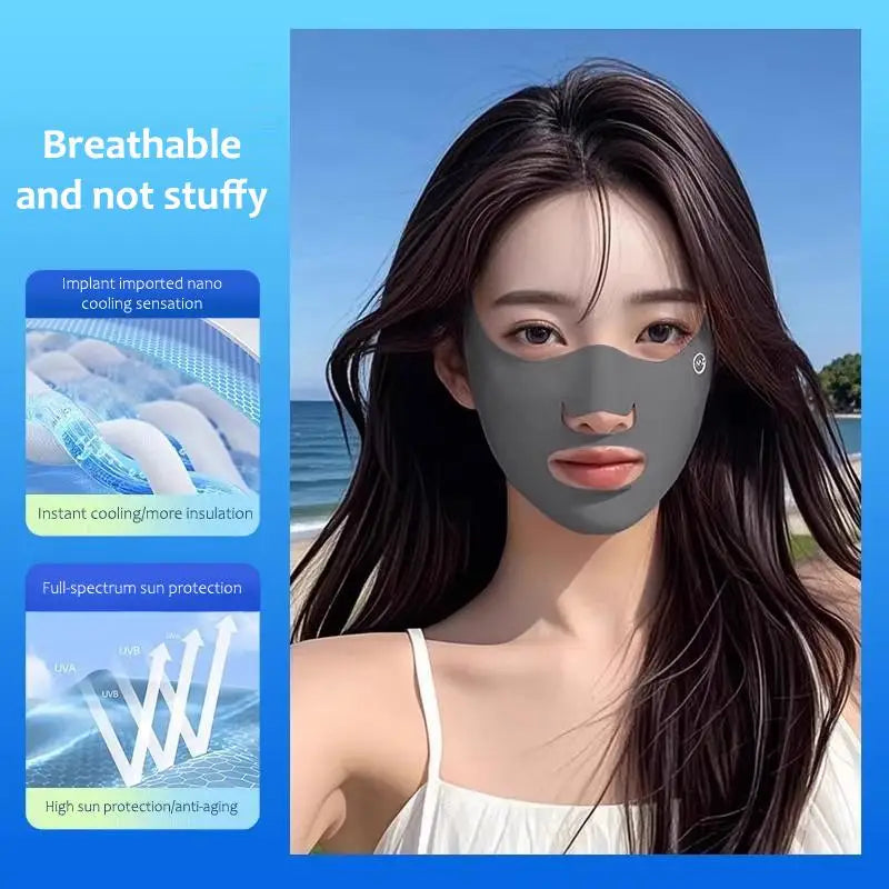 1Pcs Outdoor Sports Running Face Guard Mask Ear-Hanging Open Mouth Nose Breathable Sun Protection Mask Anti-UV Riding Face Mask