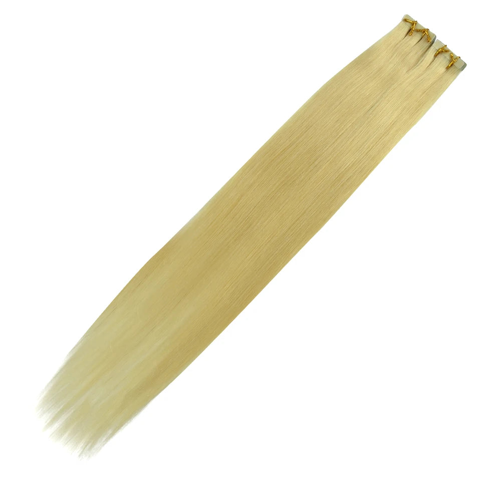 #613 PU Skin Weft Tape Hair Extensions 8"-24" Skin Weft Adhesive Tape Hair Blonde Tape Ons 20pcs Invisible Tape HairUGo