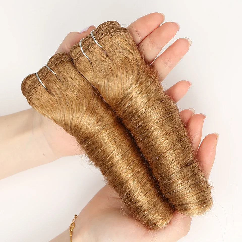 Honey Blond 2Pcs/Pack Loose wave Bundles Human Hair Extension Brazilian Hair Weave Bundles On Sale Natural Human Hair Bundles