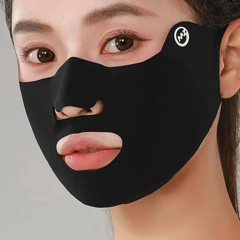 1Pcs Outdoor Sports Running Face Guard Mask Ear-Hanging Open Mouth Nose Breathable Sun Protection Mask Anti-UV Riding Face Mask