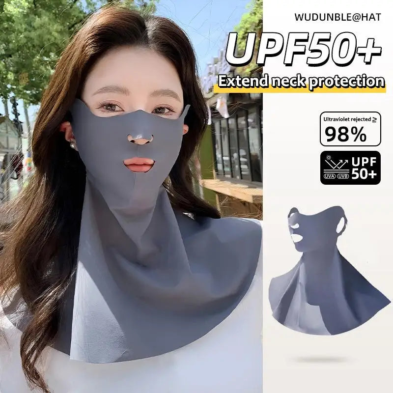 1Pcs Outdoor Sports Running Face Guard Mask Ear-Hanging Open Mouth Nose Breathable Sun Protection Mask Anti-UV Riding Face Mask