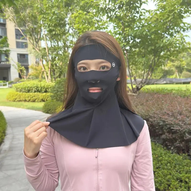 1Pcs Outdoor Sports Running Face Guard Mask Ear-Hanging Open Mouth Nose Breathable Sun Protection Mask Anti-UV Riding Face Mask