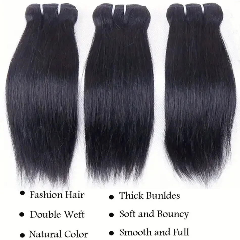 Wholesale Short Human Hair Bundles Brazilian Bone Straight Virgin Human Hair Weave Natural Color Hair Extensions 100g/pc Cheap