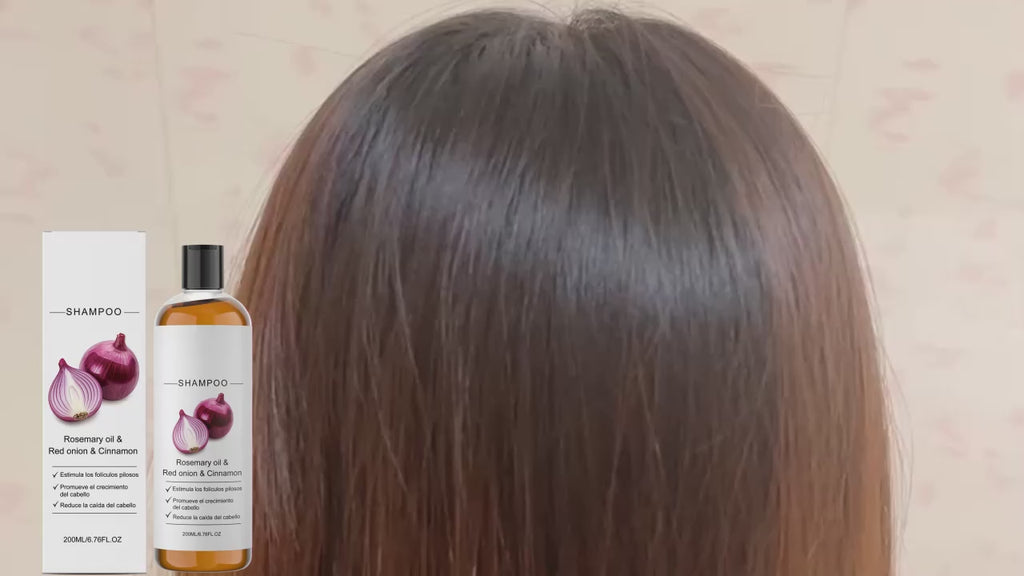 Anti-Frizz Density Shampoo Gentle Rosemary Red Onion Oil Balances Oil Without Over-Drying Smooth Shiny Fluffy Hair Care Shampoo